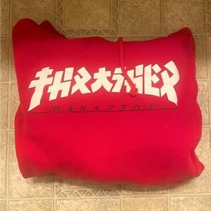 red thrasher hoodie!!